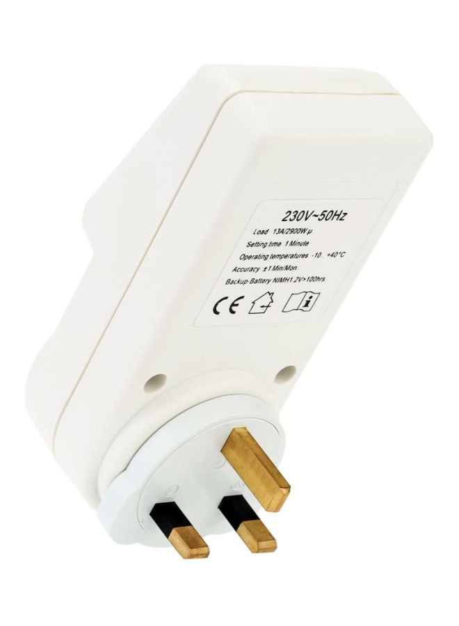 Digital Plug-In Timer White/Grey 14.5cm  - Image 5