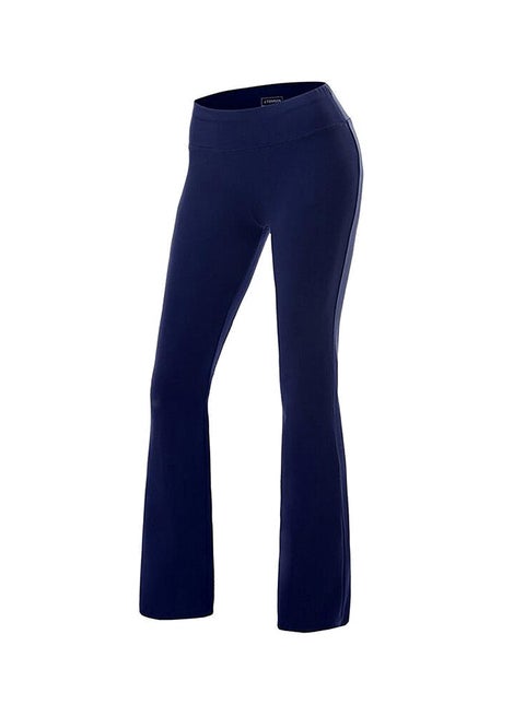 Solid Pattern Boot Cut Tummy Control Workout Yoga Pant XXL