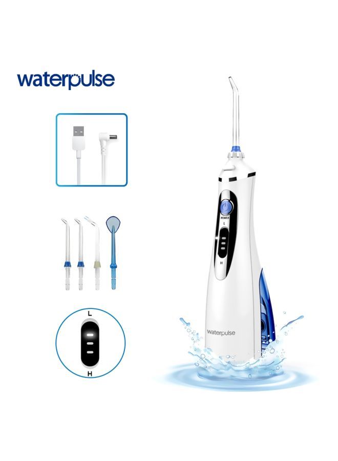 waterpulse - Portable Dental Water Flosser White/Blue - Image 1