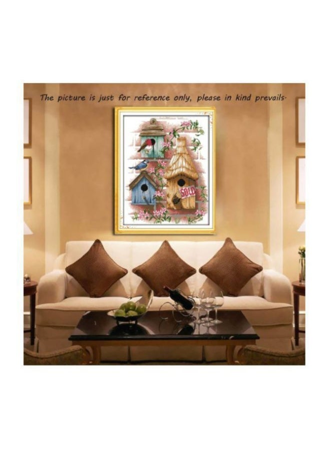 40-Piece Qiangtie Cross Stitch Embroidery Set Brown/Blue/Red - Image 2