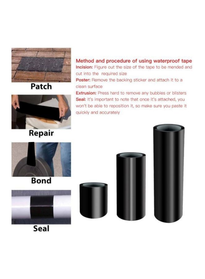 Waterproof Flex Tape For Garden Hose Pipe Black 10x8x8cm - Image 5