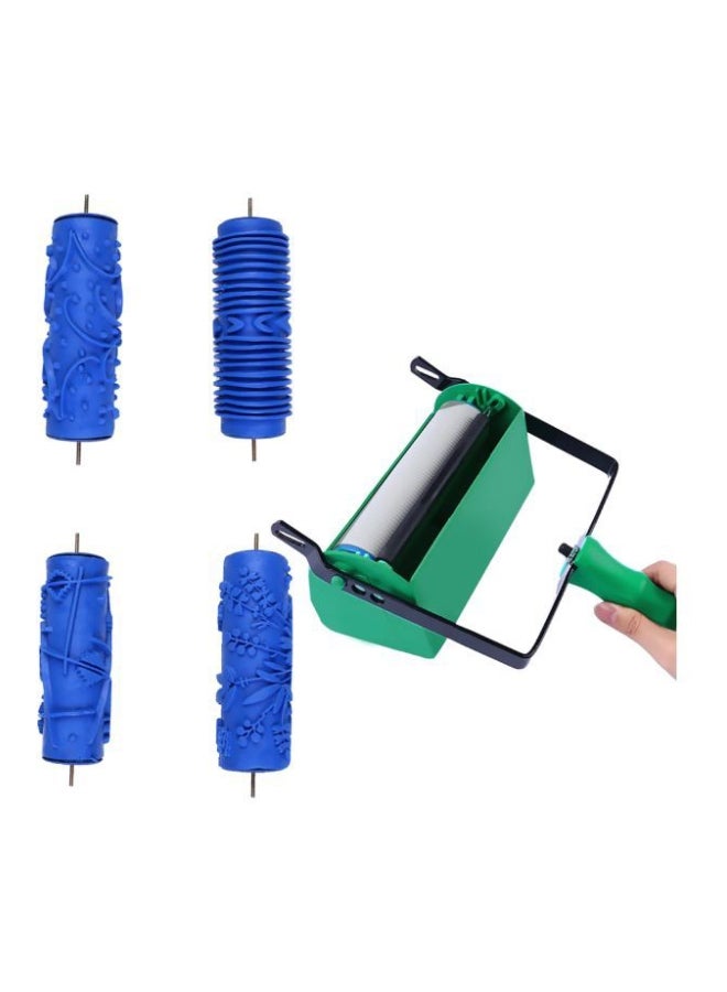 طقم أداة طلاء أسطواني التركيب مكون من 5 قطع أخضر/أسود/أبيض 6.3x4.1x3.5بوصة - Image 5