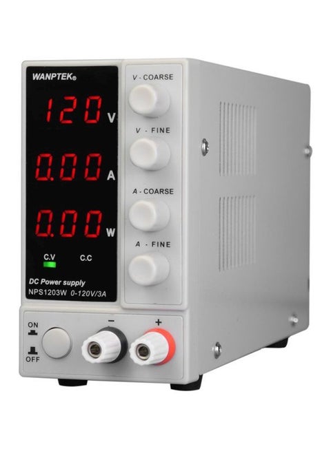 4-Piece 3-Digit Display LED Power Supply Set White/Black