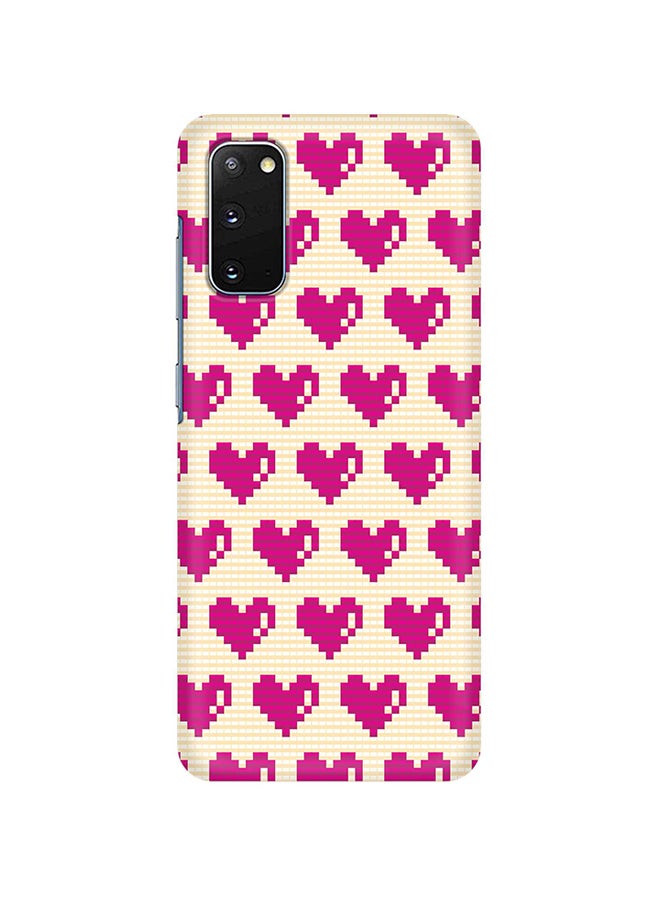 Stylizedd Hard PC Shield Matte Finish Print Slim Snap Classic Series Case Cover For Samsung Galaxy S20 Pixel Hearts