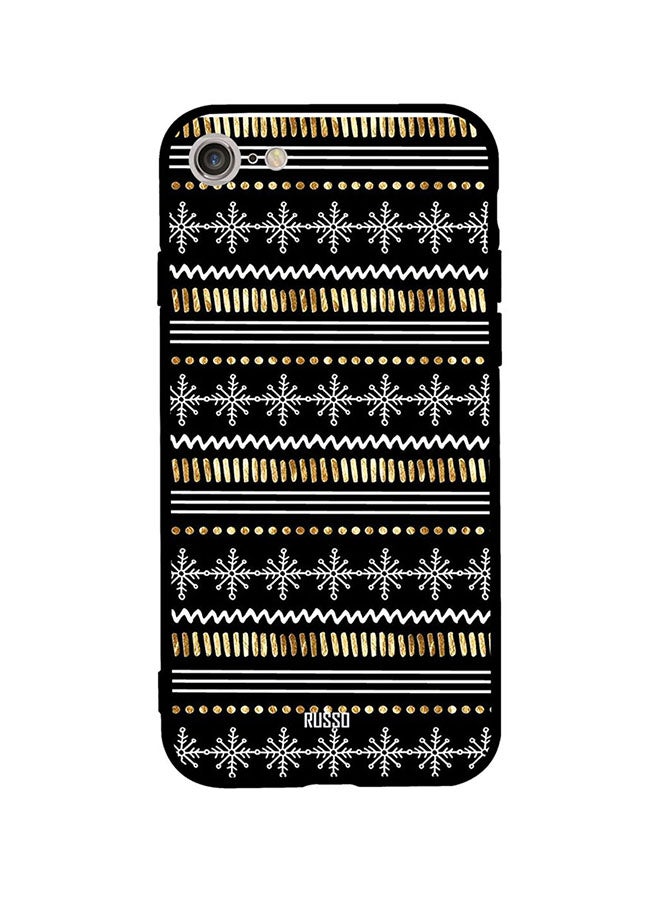 RUSSO - Protective Case Cover For Apple iPhone SE (2020) Black/Gold/White - Image 1