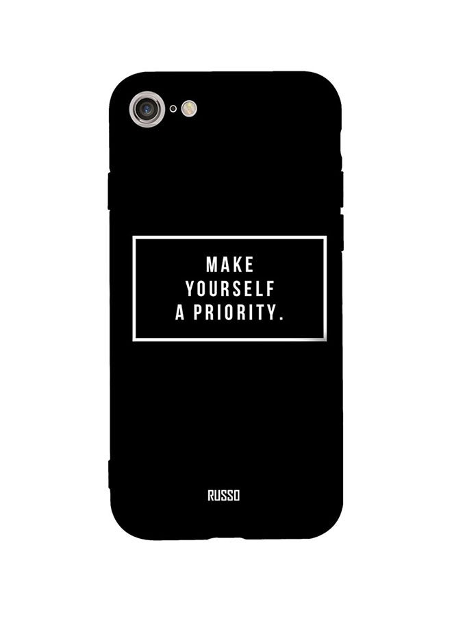 RUSSO - Protective Case Cover For Apple iPhone SE (2020) Black/White - Image 1