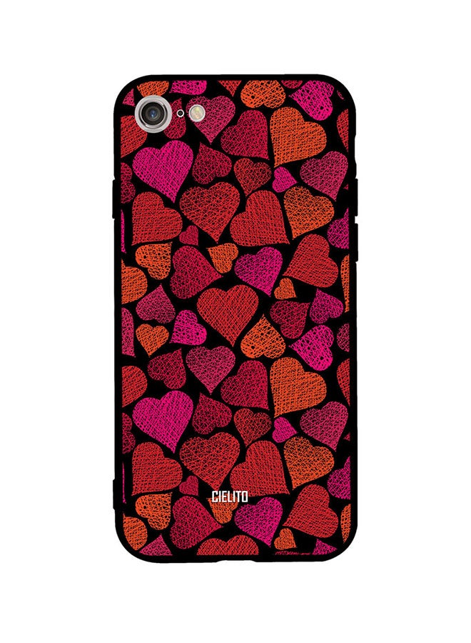 CIELITO - Protective Case Cover For Apple iPhone SE (2020) Red/Black/Pink - Image 1