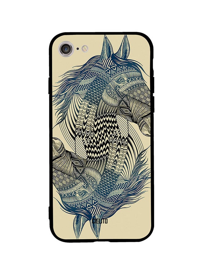 CIELITO Protective Case Cover For Apple iPhone SE (2020) Black/Blue/Beige