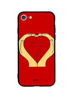 Protective Case Cover For Apple iPhone SE (2020) Beige/Red/White