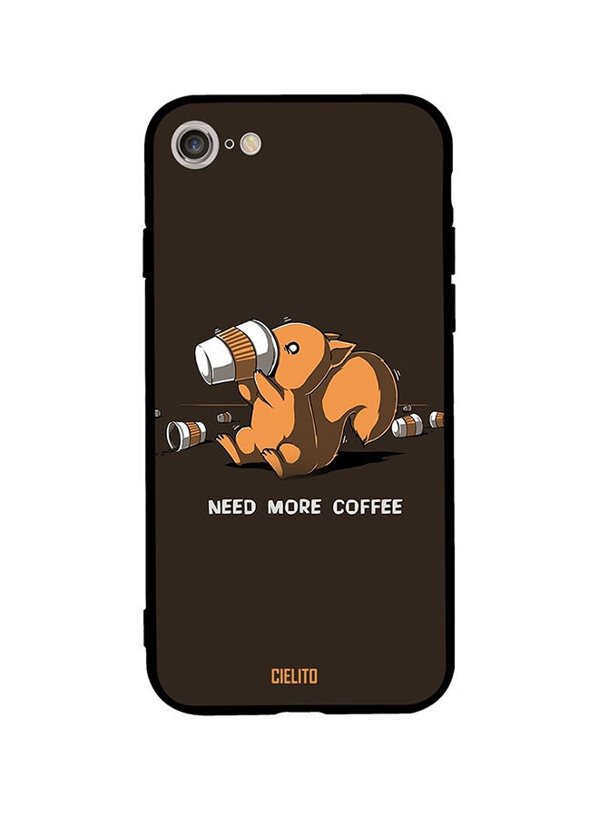 CIELITO Protective Case Cover For Apple iPhone SE (2020) Brown/White