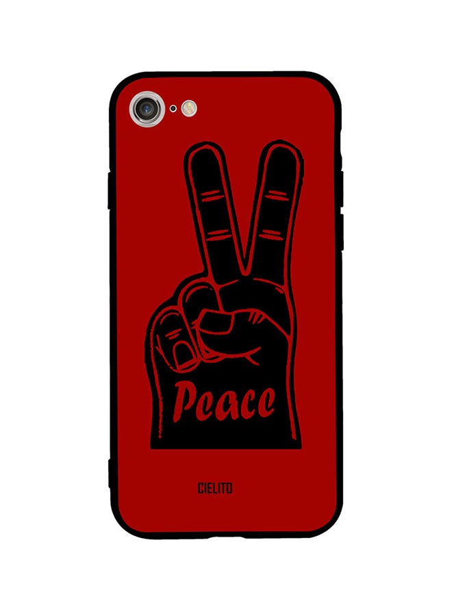 CIELITO Protective Case Cover For Apple iPhone SE (2020) Black/Red