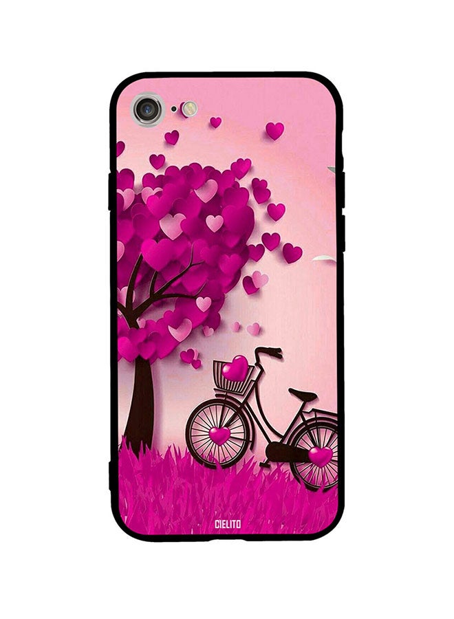 CIELITO Protective Case Cover For Apple iPhone SE (2020) Pink/Brown