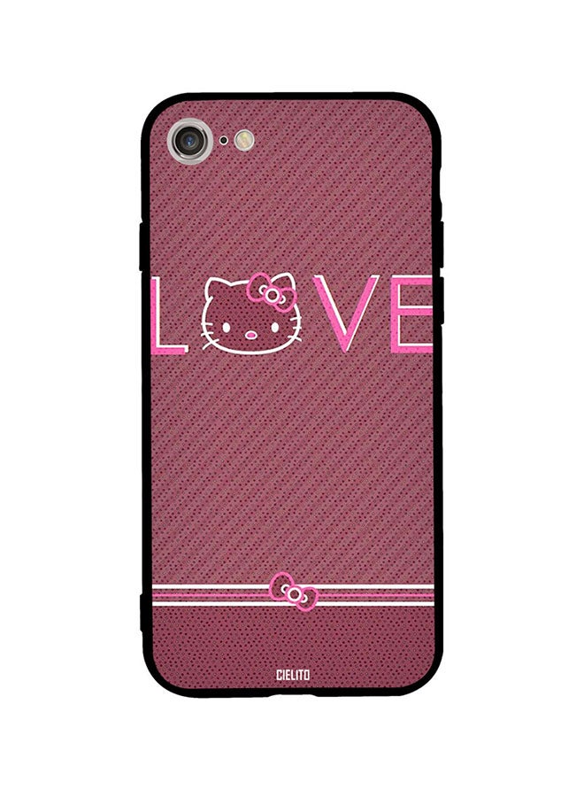 CIELITO - Protective Case Cover For Apple iPhone SE (2020) Pink/White/Maroon - Image 1
