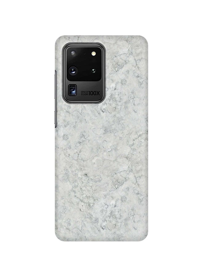 Hard PC Shield Matte Finish Print Slim Snap Classic Series Case Cover For Samsung Galaxy S20 Ultra Marble Texture Black