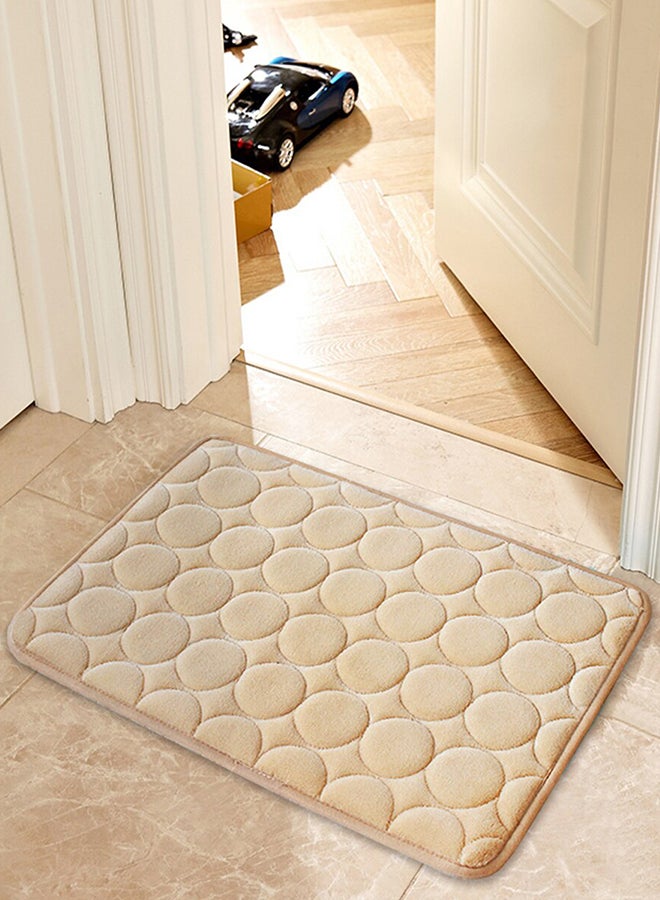 Water Absorption Anti-Skid Doormat Beige 60 x 90cm 