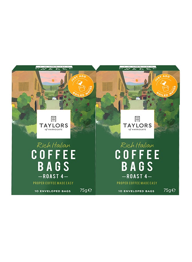 Taylors Of Harrogate Rich Italain Coffee Bags 75grams Pack of 2