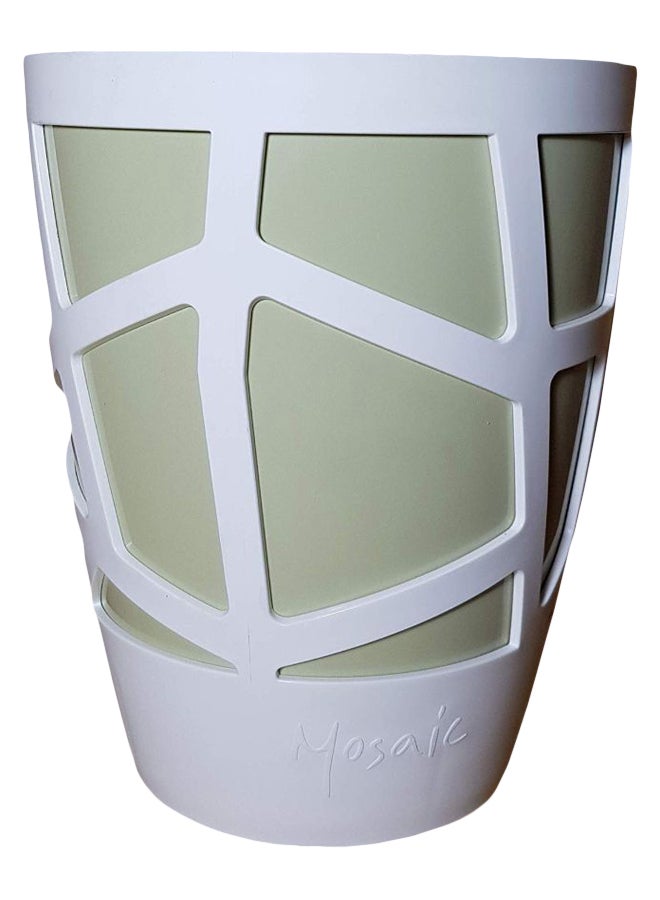 أيدل إناء للزهور من الفسيفساء فستقي/ أبيض 13x13x17.5سم