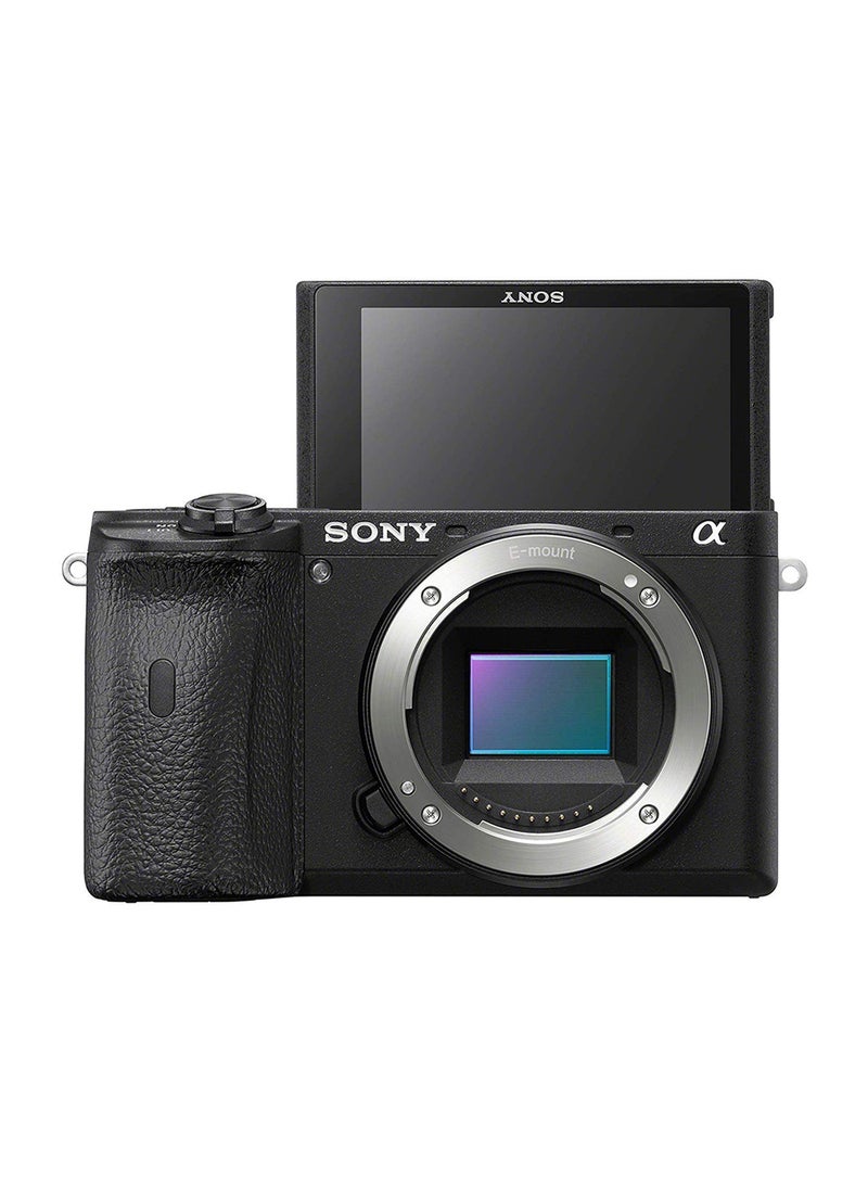 Sony - Alpha ILCE-6600 24.2 MP Mirrorless Digital SLR Camera Body only (APS-C Sensor, Fastest Auto Focus, Real-time Eye AF, Real-time Tracking, 4K Vlogging Camera, Tiltable LCD), Black - Image 1