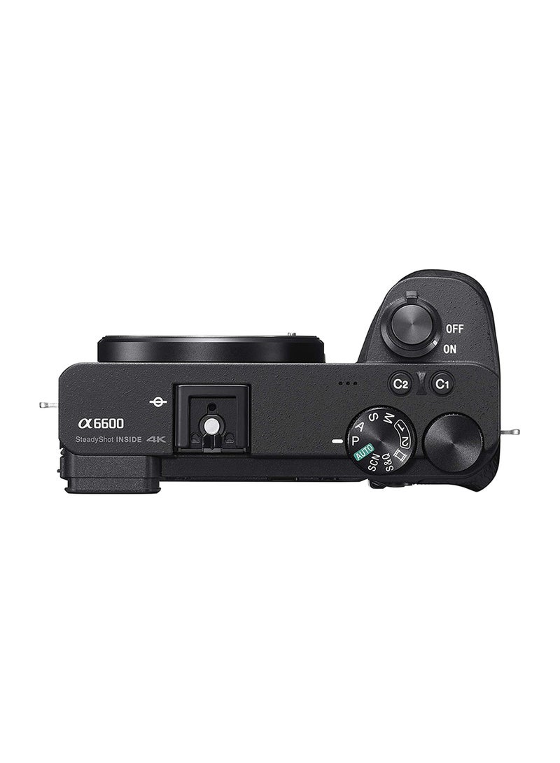 Sony - Alpha ILCE-6600 24.2 MP Mirrorless Digital SLR Camera Body only (APS-C Sensor, Fastest Auto Focus, Real-time Eye AF, Real-time Tracking, 4K Vlogging Camera, Tiltable LCD), Black - Image 1