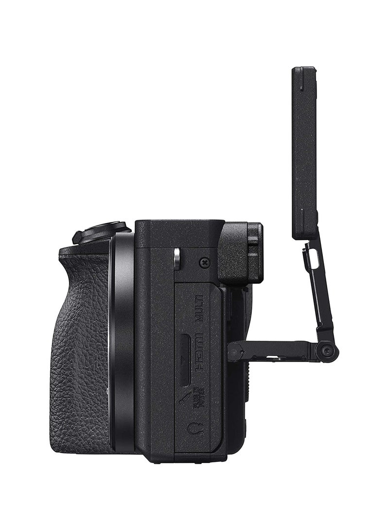 Sony - Alpha ILCE-6600 24.2 MP Mirrorless Digital SLR Camera Body only (APS-C Sensor, Fastest Auto Focus, Real-time Eye AF, Real-time Tracking, 4K Vlogging Camera, Tiltable LCD), Black - Image 1