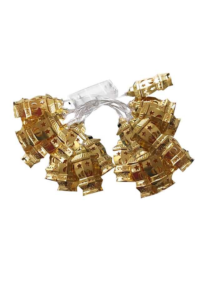 LED Lantern Shaped String Light Gold/Clear 3meter - Image 1