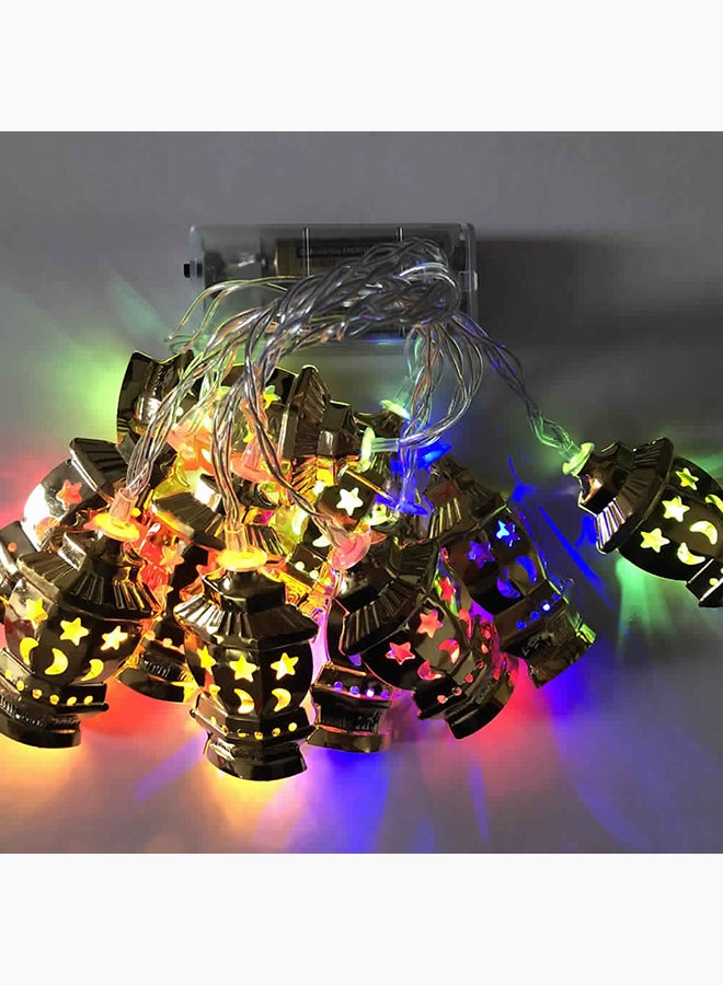 LED Lantern Shaped String Light Gold/Clear 3meter - Image 2