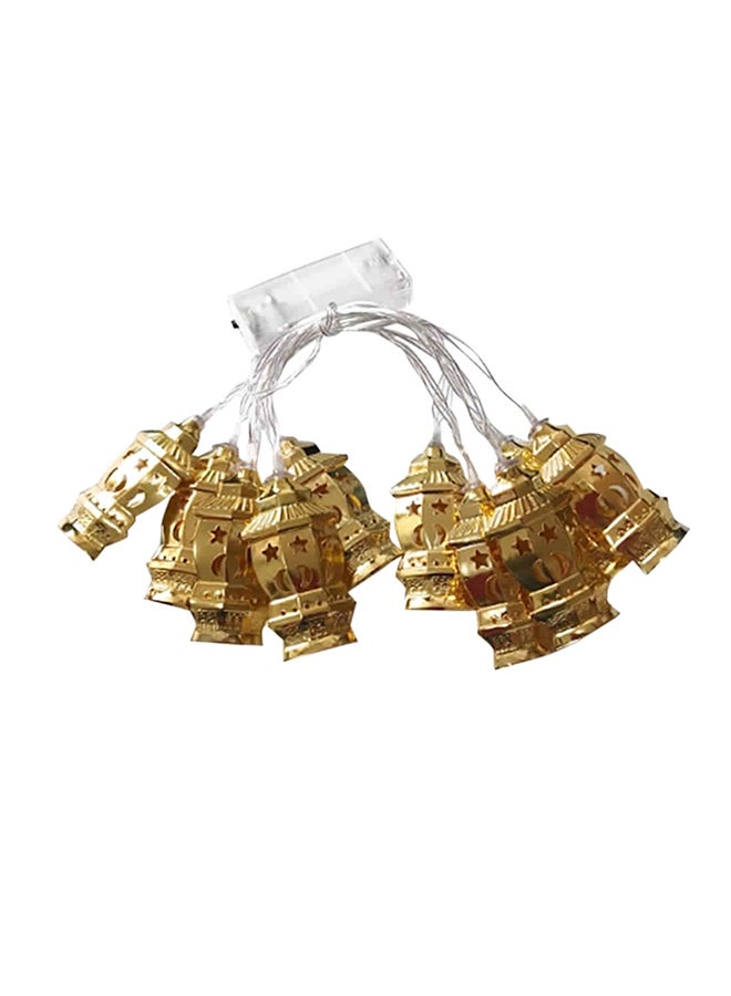 شريط إضاءة LED على شكل فانوس ذهب / شفاف 1.65متر - Image 1