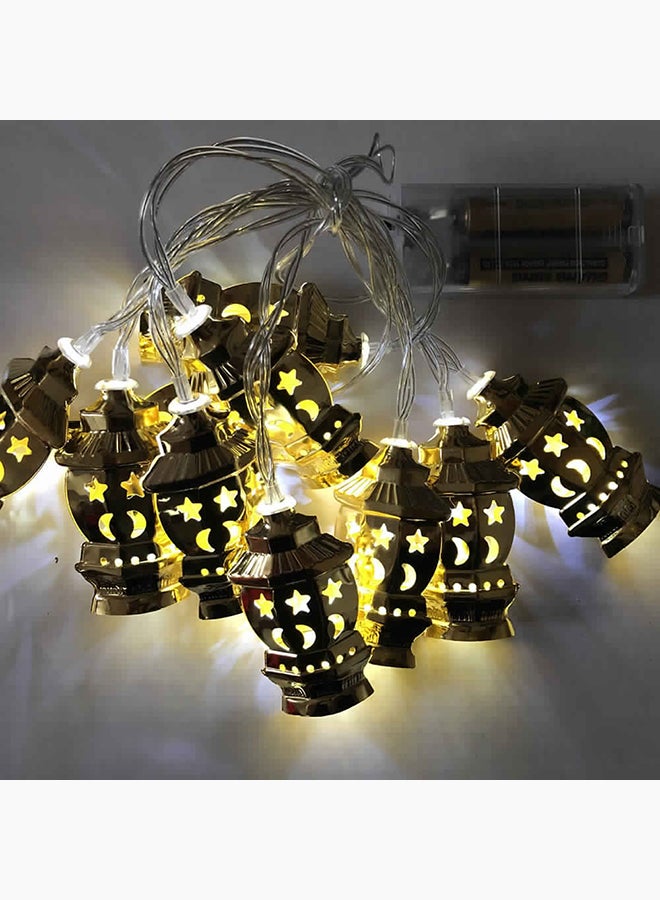 شريط إضاءة LED على شكل فانوس ذهب / شفاف 1.65متر - Image 3