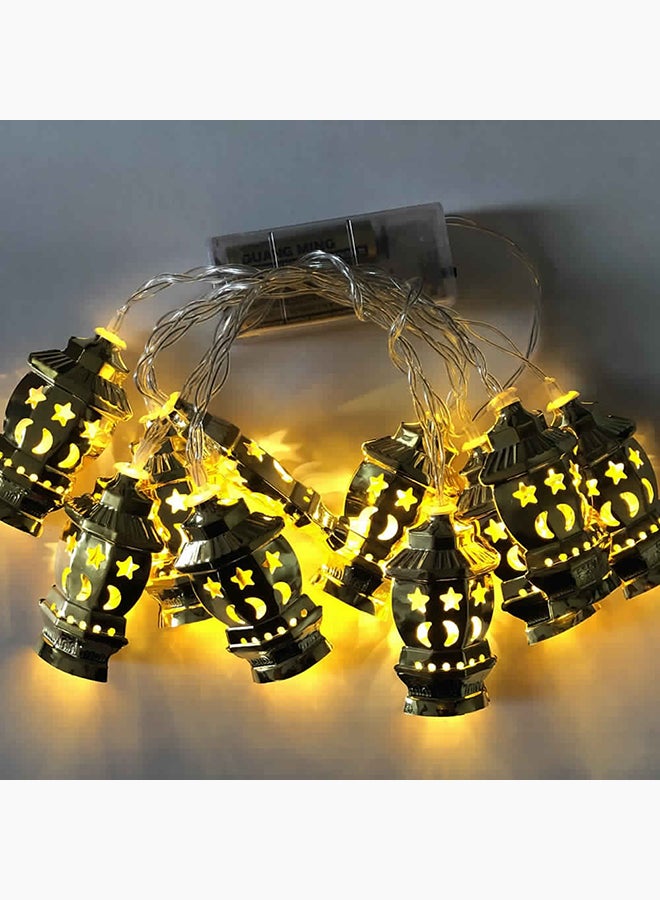 شريط إضاءة LED على شكل فانوس ذهب / شفاف 3متر - Image 2