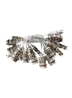LED Lantern Shaped String Light Silver/Clear 3meter