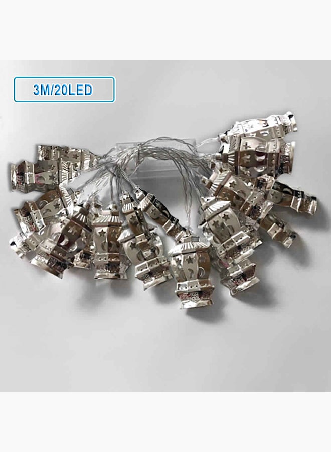 Generic - LED Lantern Shaped String Light Silver/Clear 3meter - Image 1