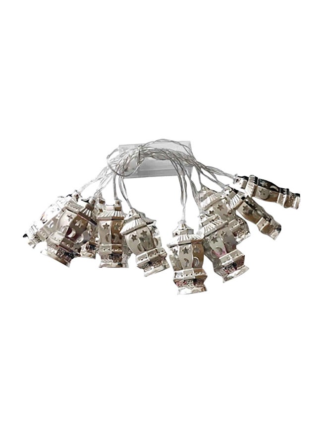 شريط إضاءة LED على شكل فانوس فضي / شفاف 1.65متر - Image 1