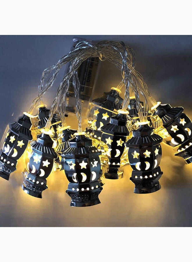 شريط إضاءة LED على شكل فانوس فضي / شفاف 1.65متر - Image 3