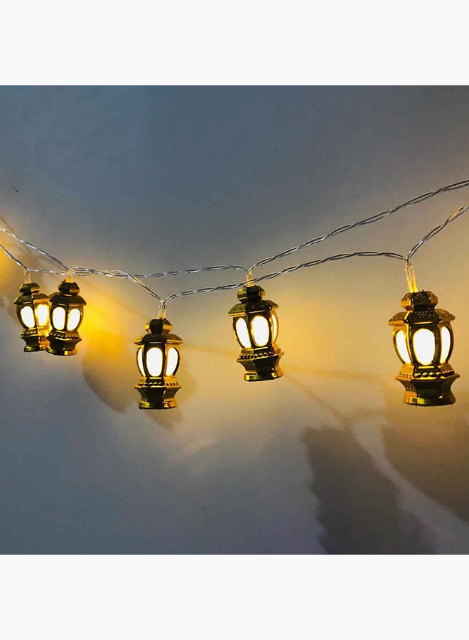 LED Lantern Shaped String Light Gold/Clear 1.65meter - Image 3