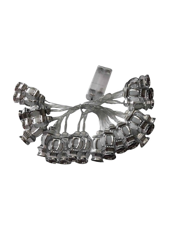 LED Lantern Shaped String Light Silver/Clear 3meter - Image 1