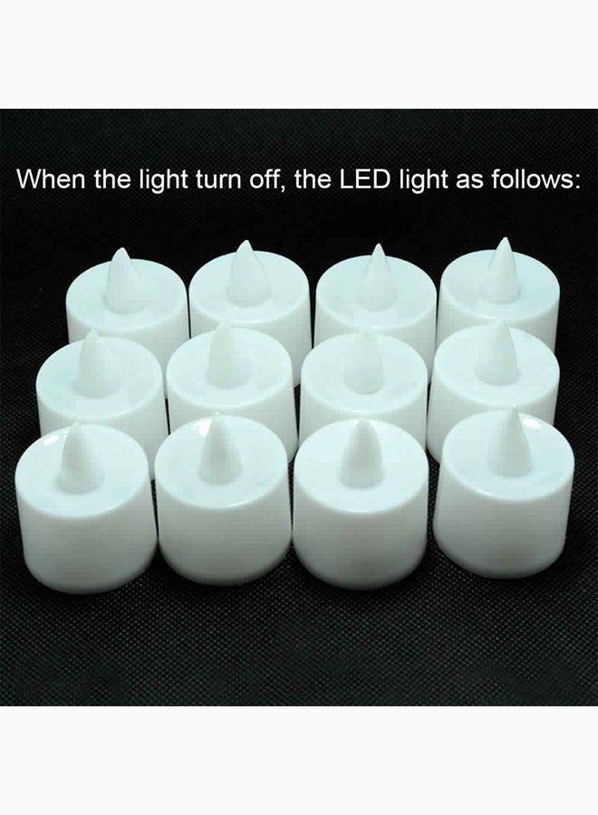 12-Piece LED Flameless Tea Light Candle Set Red 25 x 17cm  - Image 2