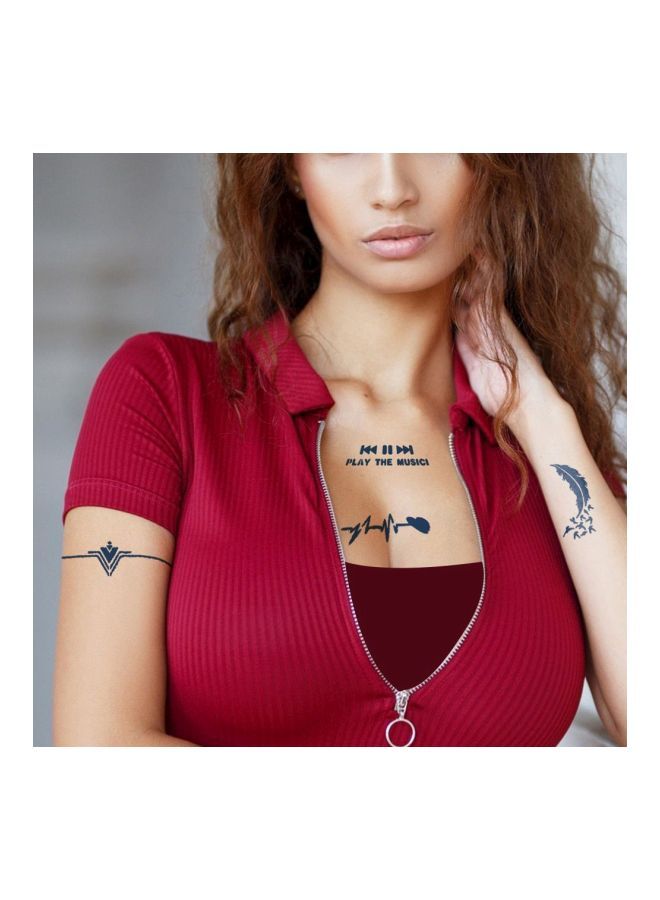 3-Piece Wenshentie  Decorative Tattoo Black - Image 3