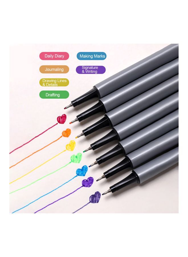 SKYGLORY - 48-Piece Fineliner Marker Pen Set Blue/Green/Yellow - Image 1