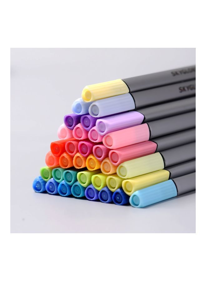 SKYGLORY - 48-Piece Fineliner Marker Pen Set Blue/Green/Yellow - Image 1
