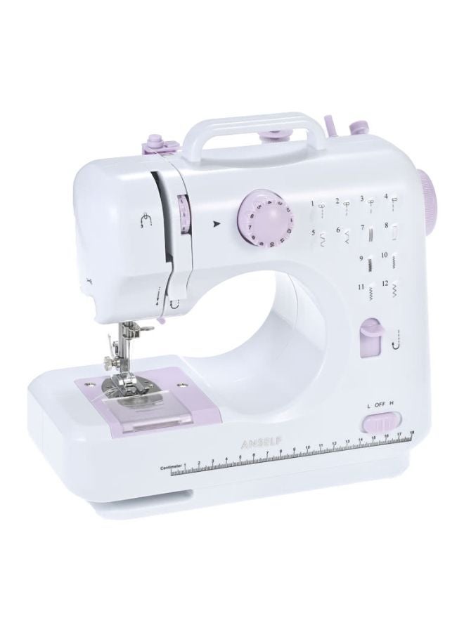 ANSELF Portable Electric Sewing Machine H18510US White/Purple  - Image 1