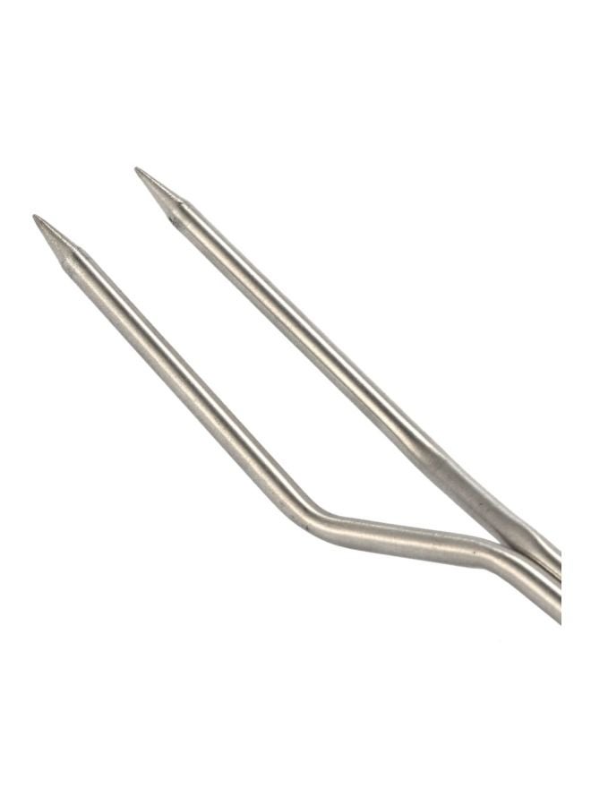 مقياس حرارة رقمي LCD لطهي اللحوم والشواء فضي رمادي 35.5x4x2.2سم - Image 2