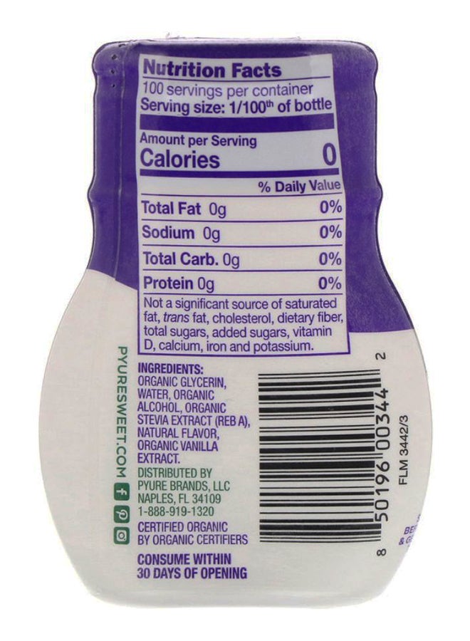 Vanilla Organic Liquid Stevia Extract 53ml