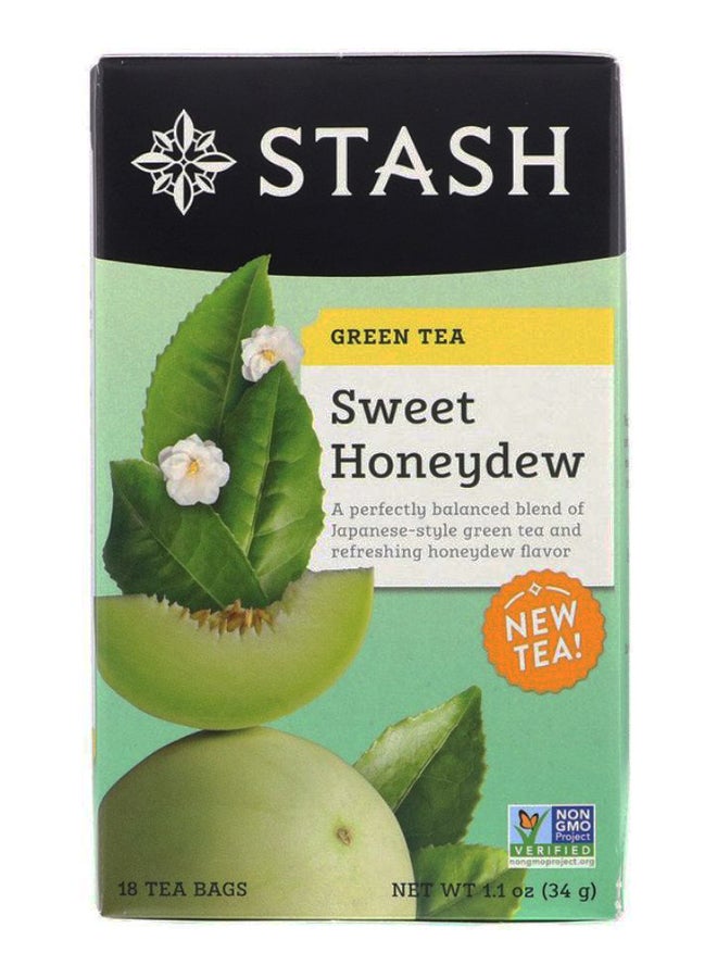 Stash Tea - Sweet Honeydew Green Tea 18 Bags 34grams - Image 1