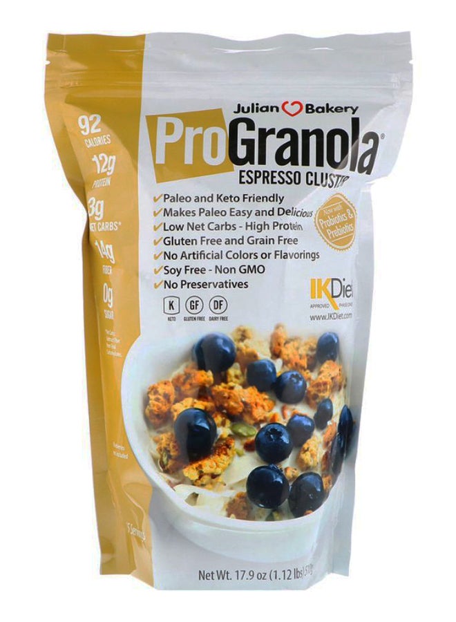 جوليان بيكري Espresso Cluster Pro Granola 510grams - Image 1