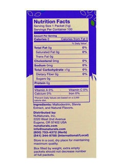 NuNaturals Nustevia White Stevia Powder Packets 100grams Pack of 100  - Image 2