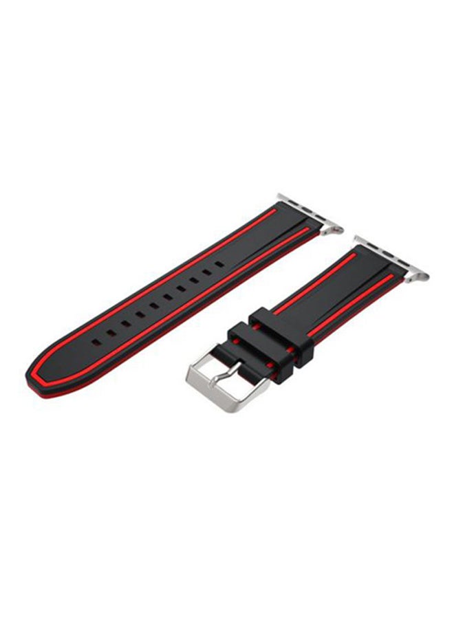 Replacement Band For Apple Watch Series 3/2/1 Black/Red - Image 1