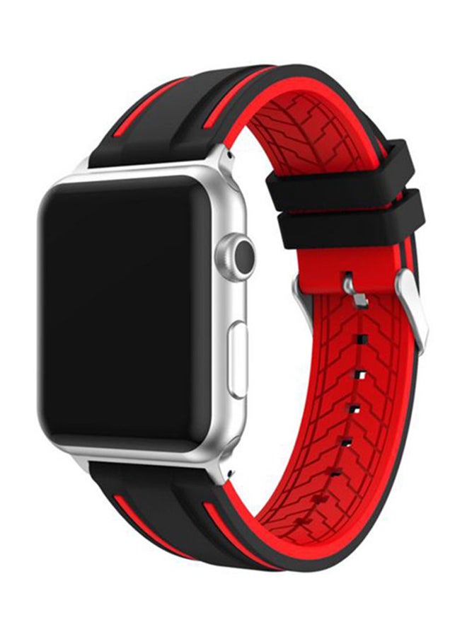 Replacement Band For Apple Watch Series 3/2/1 Black/Red - Image 3