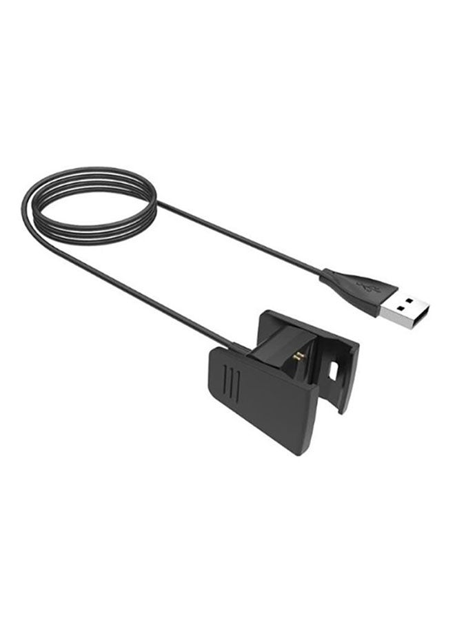 كابل شحن USB لسوار ساعة فيتبيت تشارج 2 أسود