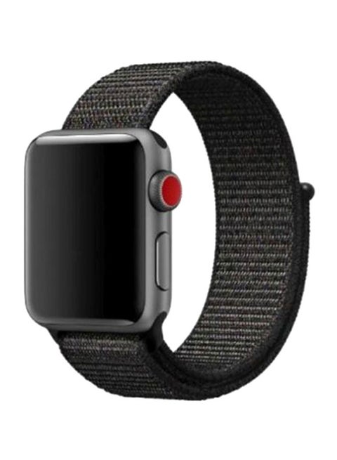 Replacement Band For Apple Watch Series 3/2/1 Black/Silver