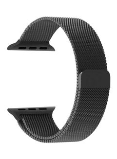 Milanese Loop Band For Apple Watch 44mm Black/Clear